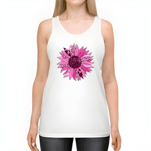 Sunflower Pink Breast Cancer Awareness Women Warrior Tank Top 2