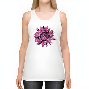 Sunflower Pink Breast Cancer Awareness Women Warrior Tank Top 2 4