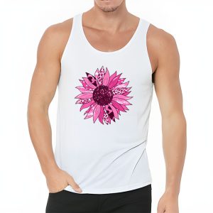 Sunflower Pink Breast Cancer Awareness Women Warrior Tank Top 3