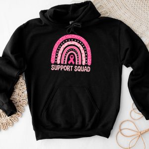 Support Squad Breast Cancer Awareness Survivor Pink Rainbow Hoodie 2 3