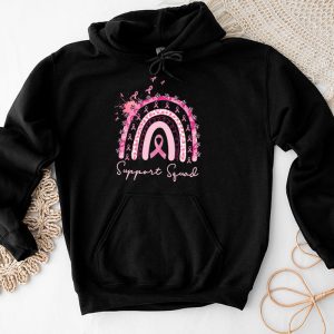 Support Squad Breast Cancer Awareness Survivor Pink Rainbow Hoodie 2