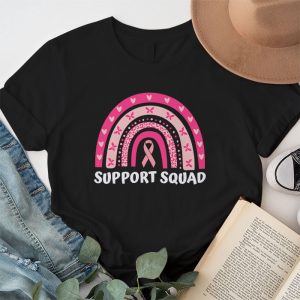 Support Squad Breast Cancer Awareness Survivor Pink Rainbow T Shirt 1 6