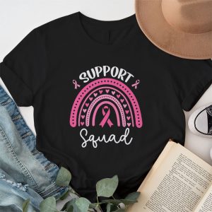 Support Squad Breast Cancer Awareness Survivor Pink Rainbow T Shirt 1 9