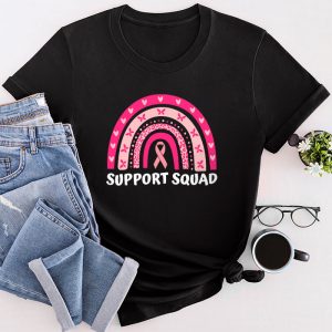 Support Squad Breast Cancer Awareness Survivor Pink Rainbow T-Shirt