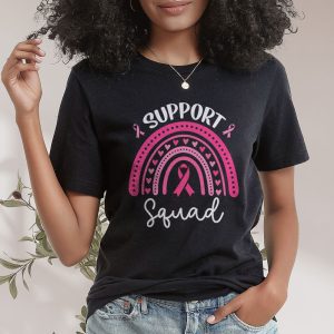 Support Squad Breast Cancer Awareness Survivor Pink Rainbow T Shirt 2 4