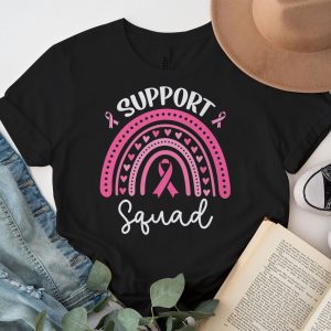 Support Squad Breast Cancer Awareness Survivor Pink Rainbow T Shirt 5 4