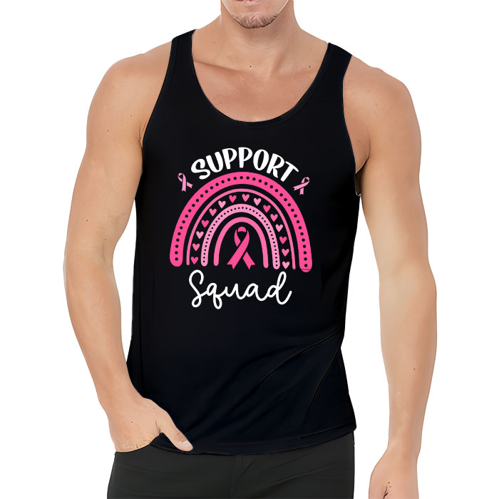 Support Squad Breast Cancer Awareness Survivor Pink Rainbow Tank Top 3 4