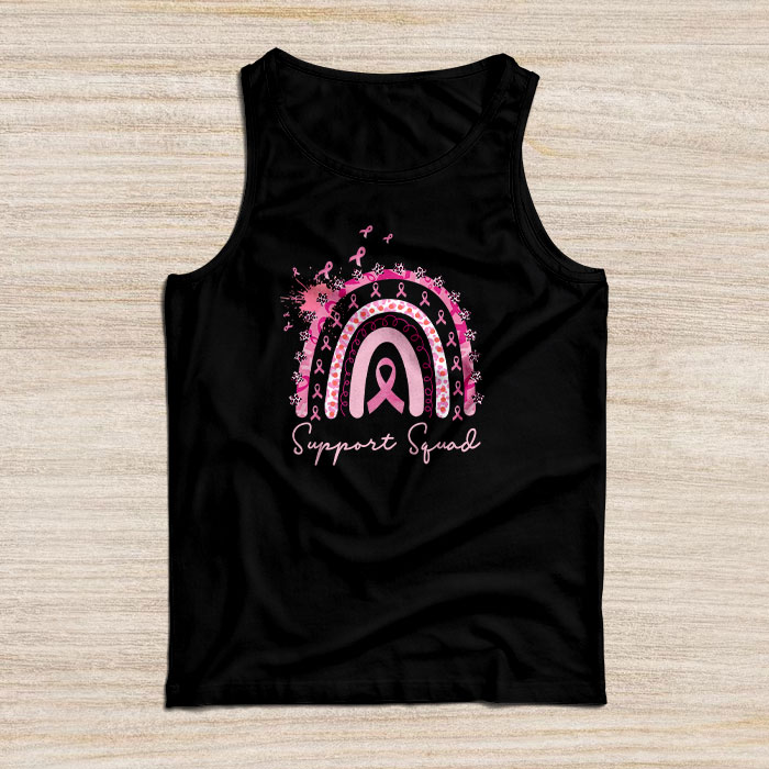 Support Squad Breast Cancer Awareness Survivor Pink Rainbow Tank Top