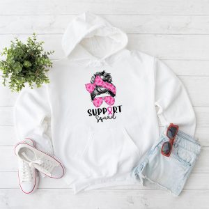 Support Squad Messy Bun Leopard Pink Breast Cancer Awareness Hoodie 1 9