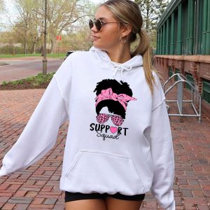 Support Squad Messy Bun Leopard Pink Breast Cancer Awareness Hoodie 2 7