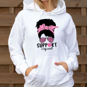 Support Squad Messy Bun Leopard Pink Breast Cancer Awareness Hoodie 3 7