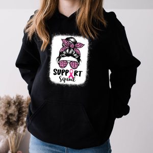 Support Squad Messy Bun Leopard Pink Breast Cancer Awareness Hoodie 3 8