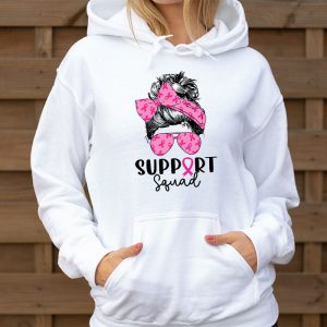 Support Squad Messy Bun Leopard Pink Breast Cancer Awareness Hoodie 3 9