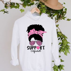 Support Squad Messy Bun Leopard Pink Breast Cancer Awareness Hoodie 4 2