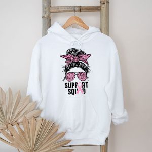 Support Squad Messy Bun Leopard Pink Breast Cancer Awareness Hoodie 5 1