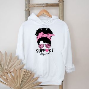 Support Squad Messy Bun Leopard Pink Breast Cancer Awareness Hoodie 5 2