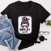 Support Squad Messy Bun Leopard Pink Breast Cancer Awareness T-Shirt