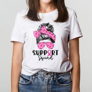 Support Squad Messy Bun Leopard Pink Breast Cancer Awareness T Shirt 3 9