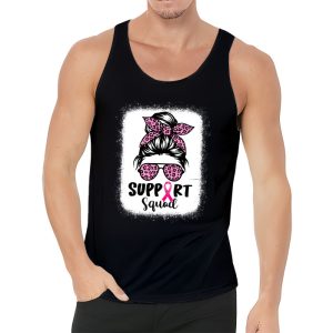 Support Squad Messy Bun Leopard Pink Breast Cancer Awareness Tank Top 3 3