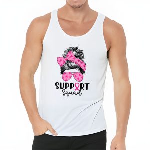 Support Squad Messy Bun Leopard Pink Breast Cancer Awareness Tank Top 3 4