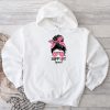 Support Squad Messy Bun Pink Warrior Breast Cancer Awareness Hoodie