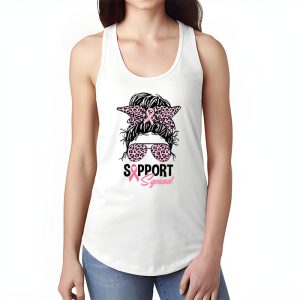 Support Squad Messy Bun Pink Warrior Breast Cancer Awareness Tank Top 1 1