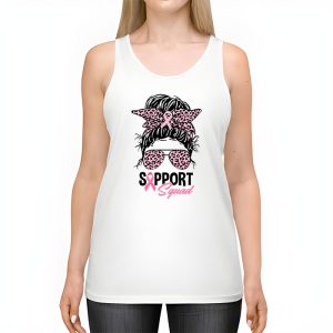 Support Squad Messy Bun Pink Warrior Breast Cancer Awareness Tank Top 2 1