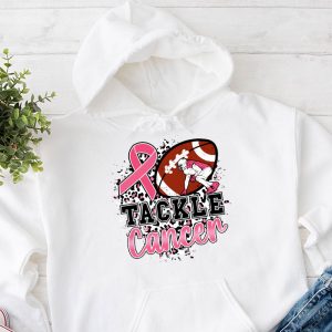 Tackle Breast Cancer Awareness Football Pink Ribbon Boys Kid Hoodie 1 3