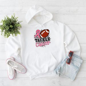 Tackle Breast Cancer Awareness Football Pink Ribbon Boys Kid Hoodie 1 4