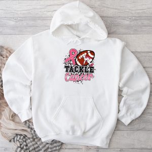 Breast Cancer Awareness Tackle American Foothball Pink Ribbon Hoodie 3