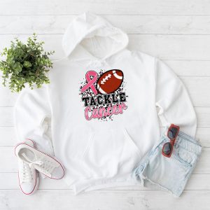 Tackle Breast Cancer Awareness Football Pink Ribbon Boys Kid Hoodie 2