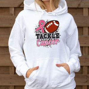 Tackle Breast Cancer Awareness Football Pink Ribbon Boys Kid Hoodie 3 4