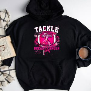 Tackle Breast Cancer Awareness Football Pink Ribbon Boys Kid Hoodie 4 1