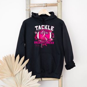 Tackle Breast Cancer Awareness Football Pink Ribbon Boys Kid Hoodie 5 1