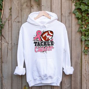 Tackle Breast Cancer Awareness Football Pink Ribbon Boys Kid Hoodie 5 3