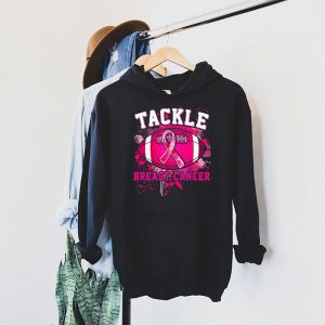 Tackle Breast Cancer Awareness Football Pink Ribbon Boys Kid Hoodie 6 1