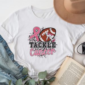 Tackle Breast Cancer Awareness Football Pink Ribbon Boys Kid T Shirt 1 3