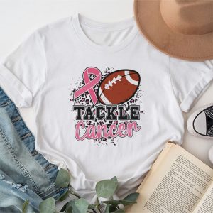 Tackle Breast Cancer Awareness Football Pink Ribbon Boys Kid T Shirt 1