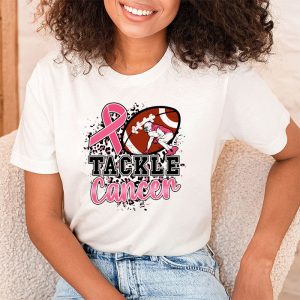 Tackle Breast Cancer Awareness Football Pink Ribbon Boys Kid T Shirt 2 3