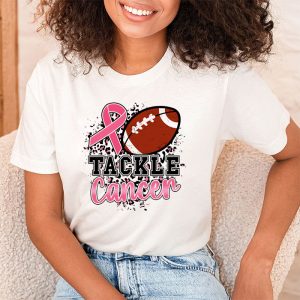 Tackle Breast Cancer Awareness Football Pink Ribbon Boys Kid T Shirt 2