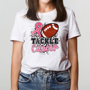 Tackle Breast Cancer Awareness Football Pink Ribbon Boys Kid T Shirt 3