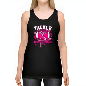 Tackle Breast Cancer Awareness Football Pink Ribbon Boys Kid Tank Top 2 1