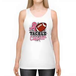 Tackle Breast Cancer Awareness Football Pink Ribbon Boys Kid Tank Top 2