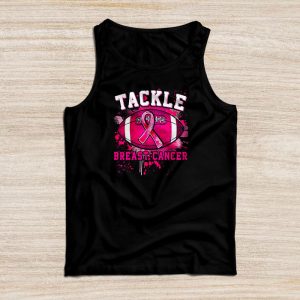 Tackle Breast Cancer Awareness Football Pink Ribbon Boys Kid Tank Top