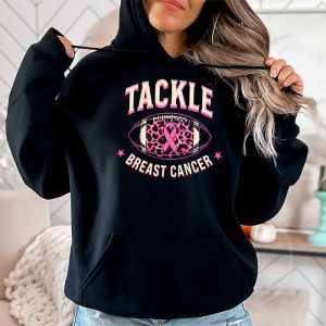 Tackle Football Pink Ribbon Breast Cancer Awareness Boys Kid Hoodie 2 7