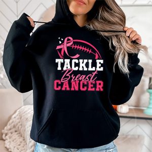 Tackle Football Pink Ribbon Breast Cancer Awareness Boys Kid Hoodie 2 8