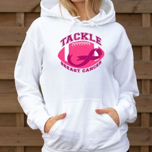 Tackle Football Pink Ribbon Breast Cancer Awareness Boys Kid Hoodie 3 6