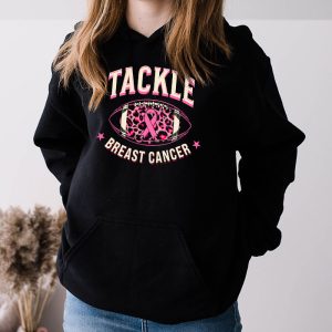 Tackle Football Pink Ribbon Breast Cancer Awareness Boys Kid Hoodie 3 7