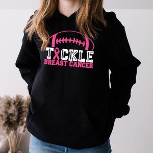 Tackle Football Pink Ribbon Breast Cancer Awareness Boys Kid Hoodie 3 9