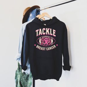 Tackle Football Pink Ribbon Breast Cancer Awareness Boys Kid Hoodie 4 2